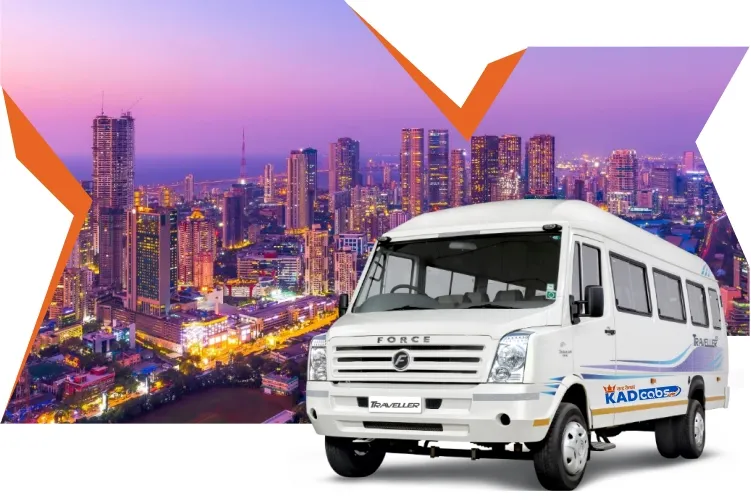 Hire 12 Seater Tempo Traveller on Rent in Mumbai | 12 seater Tempo Traveller in Mumbai - Kad Cabs